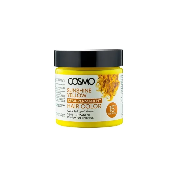Cosmo Cosmetics Sun Shine Yellow Semi Permanent Hair Color Cream 120g