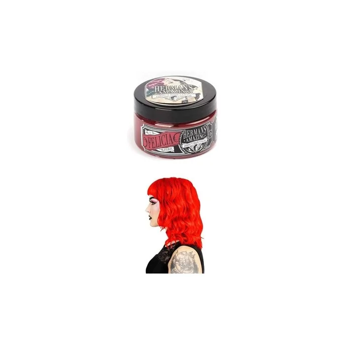 Herman's Amazing Direct Hair Color Semi-Permanent Hair Dye Felicia Fire Red