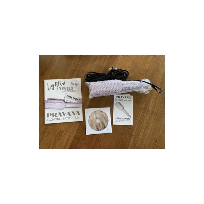 NEW Pravana The Blonde Wand Flat Iron + Pure Light Creme Lightener/Creme Bleach