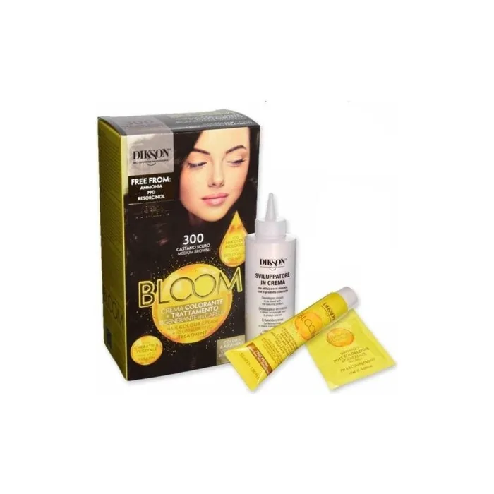 DIKSON Bloom 2in1 Hair Coloring Cream N. 300 Dark Brown