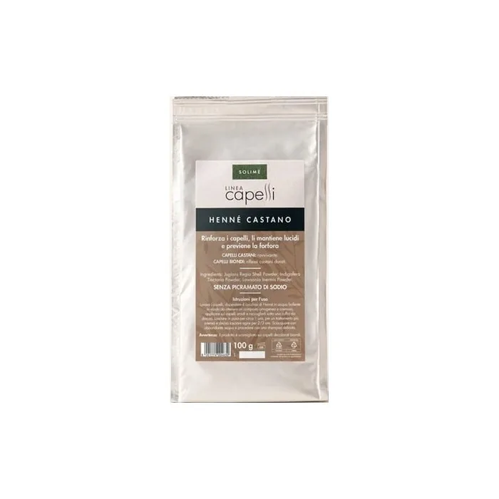 Solimè Henna Brown Coloring and Strengthening Powder 100g