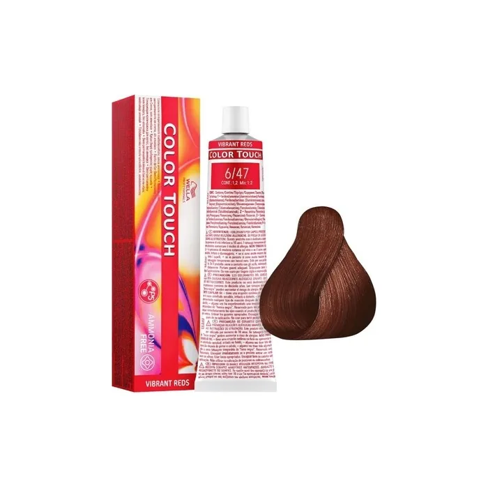 Wella Colour Touch Demi-Permanent Hair Colour 6/47 Dark Auburn Sand 0.13601kg