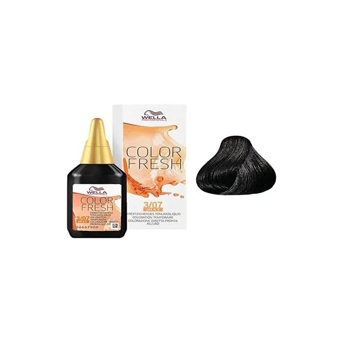 Wella Colour Fresh Semi-Permanent Hair Colour No. 3/07 Dark Natural Brunette Brown 75ml