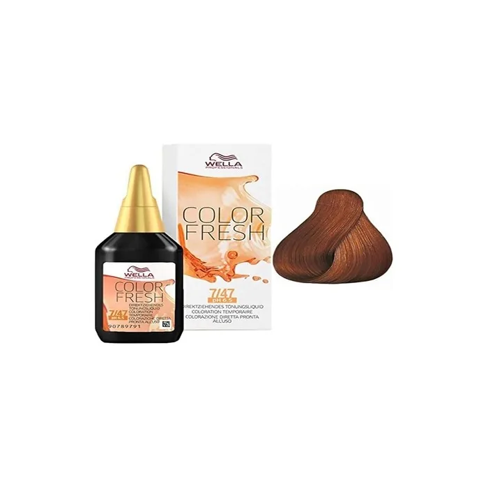 Wella Color Fresh 7/47 Medium Copper Blonde Sand 75ml