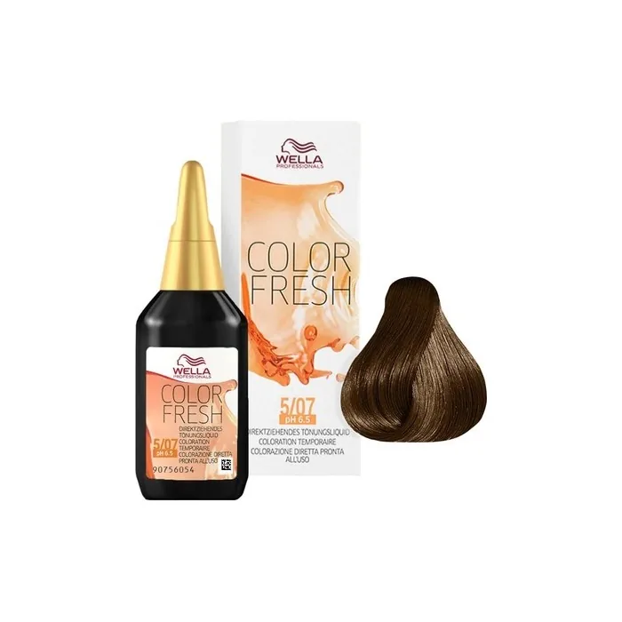 Wella Colour Fresh Semi-Permanent Hair Colour 5/07 Light Natural Brown 0.098kg