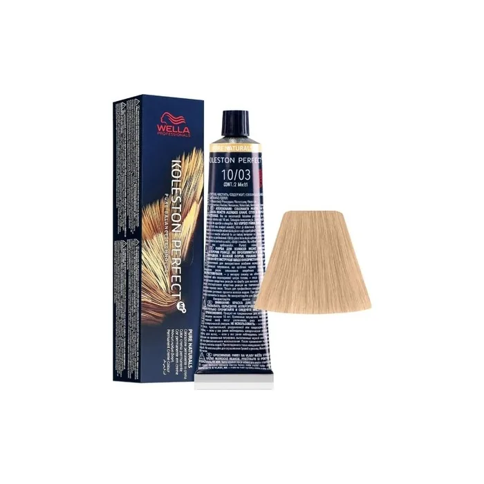 Wella Koleston Perfect ME+ 10/03 Light Natural Golden Blonde Hair Dye 60ml