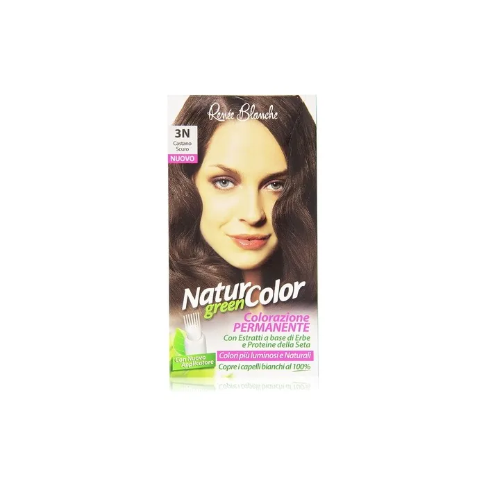 Natural Color Green 3N Permanent Hair Dye Dark Brown