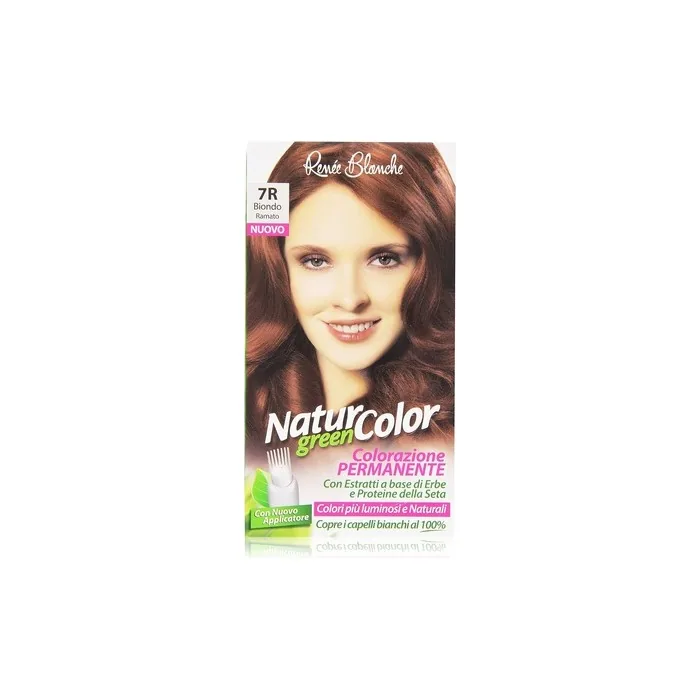 Hair Dye Permanent Natural Color Green 7 R Copper Blonde