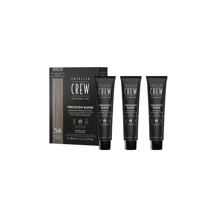 American Crew Precision Blend Natural Gray Coverage 3x40ml 56 Medium Ash