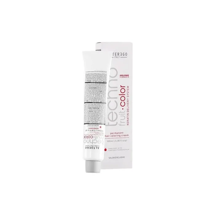 Alterego Techno Fruit Color 7/34 Keratin System PPD Free 100ml Copper Blonde Plated Professional Color Permanent