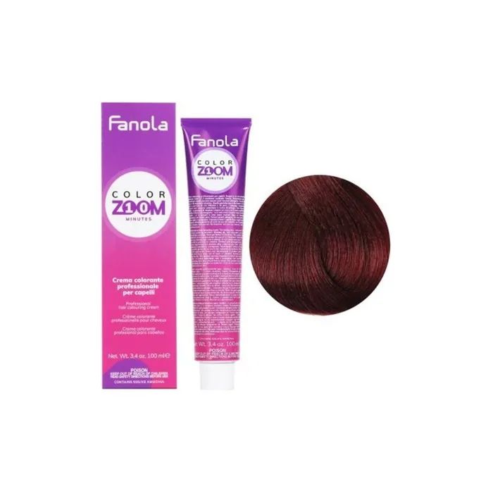 Fanola ColorZoom Hair Color Cream 100ml 4.5 Mahogany Brown - 10 Minute