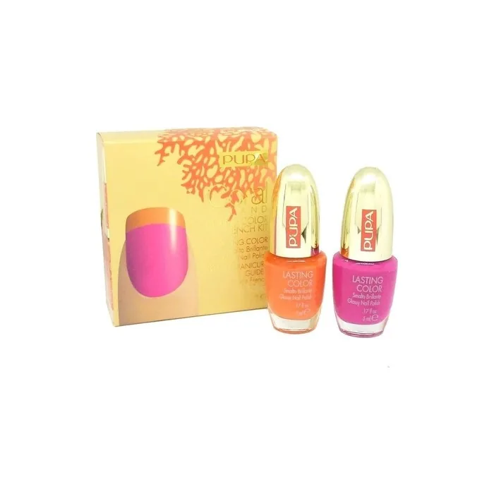 Coral Island Lasting Color French Kit 2 Semi-Lasting Color French Guides Tone 002 Tropical Juice