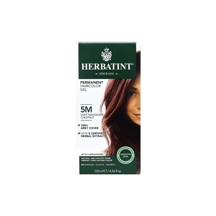 Herbatint Permanent Herbal Hair Colour Gel 5M Light Mahogany Chestnut 150ml