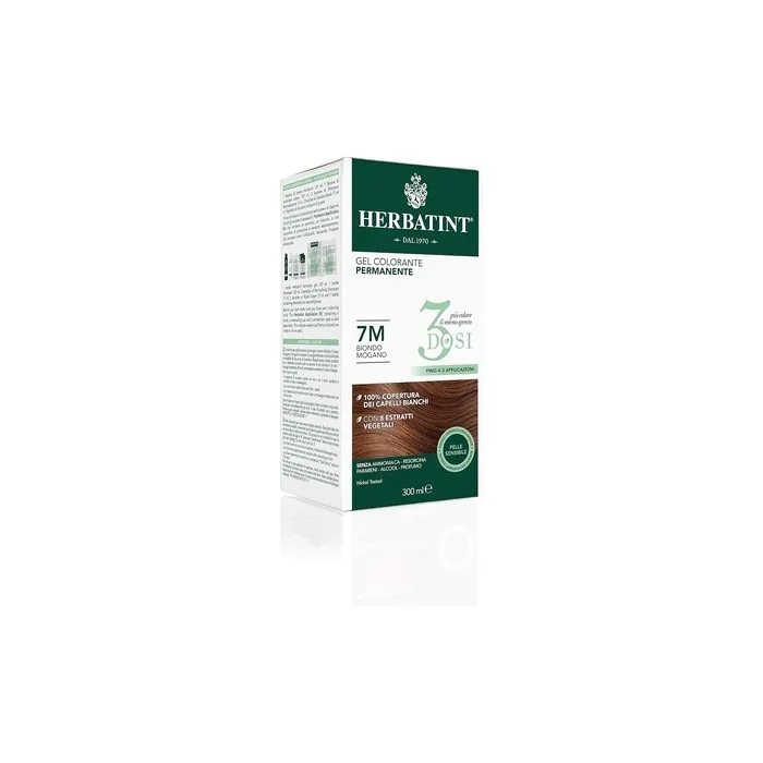 Herbatint Permanent Hair Color 7M Mahogany Blonde 300ml - Pack of 3