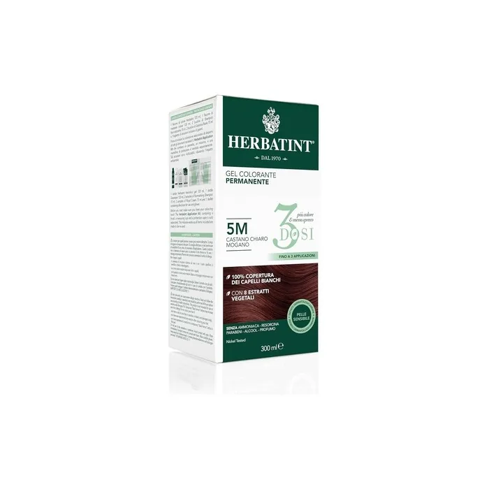 Herbatint Permanent Coloring Gel 300ml - 5M Light Brown Mahogany