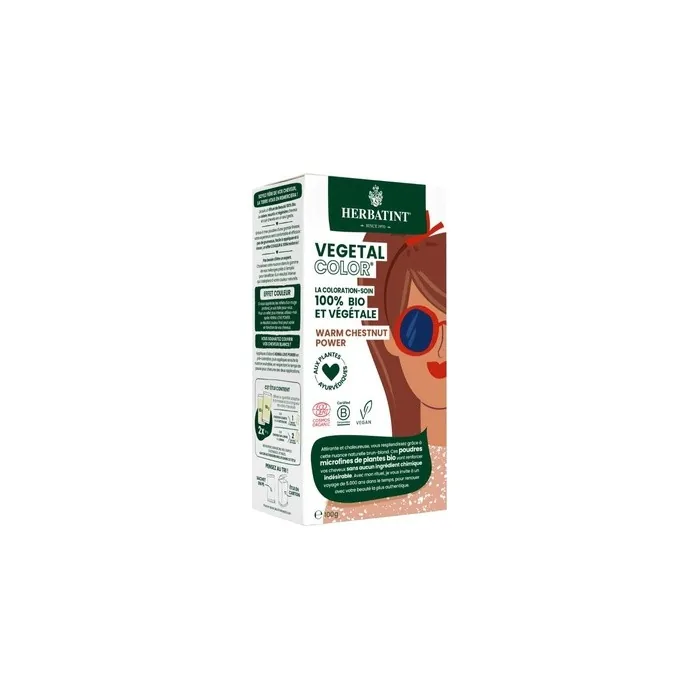 Végétal Color Bio Warm Chestnut Power 100g