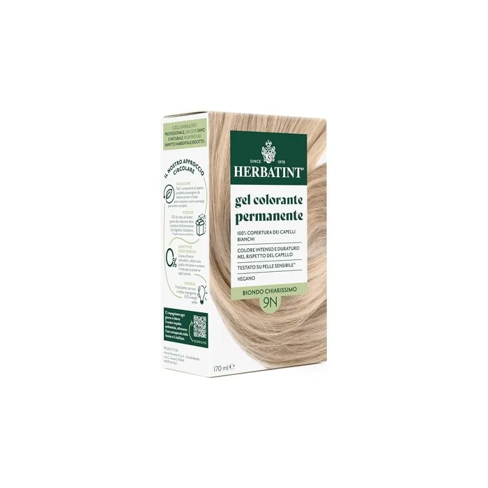 Herbatint Permanent Hair Color Gel 9n Light Blonde 170ml