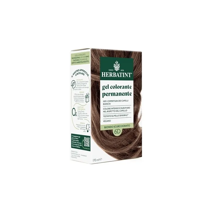 Herbatint Permanent Hair Color 6d Dark Blonde Golden Blonde 170ml Ammoniafree