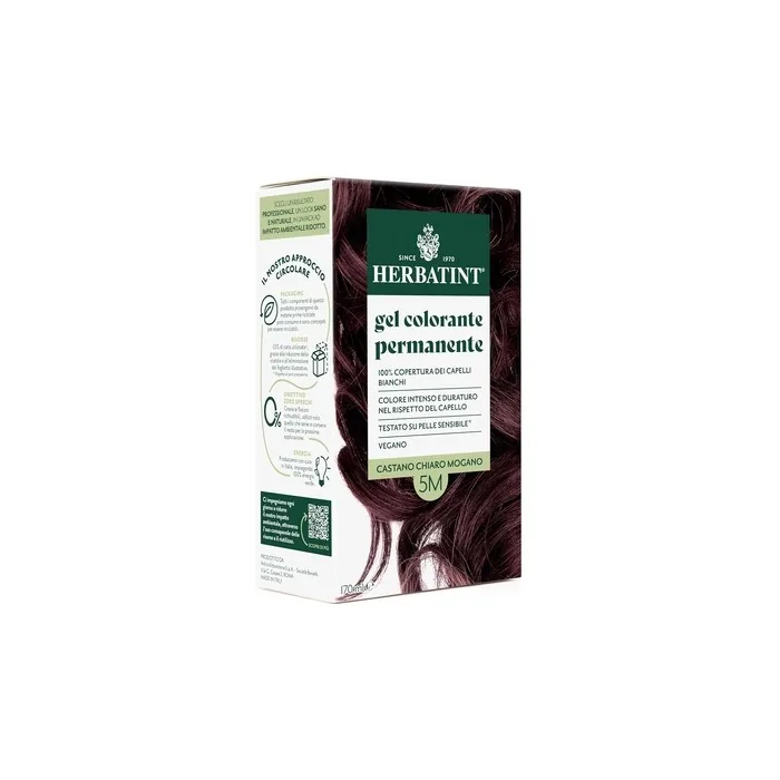 Herbatint Permanent Hair Color Gel 5M Light Brown Mahogany 170ml