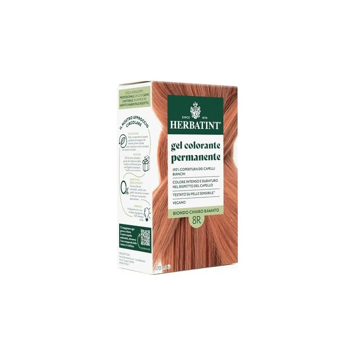 Herbatint Permanent Hair Color Gel 8r Light Blonde Copper 170ml Ammoniafree