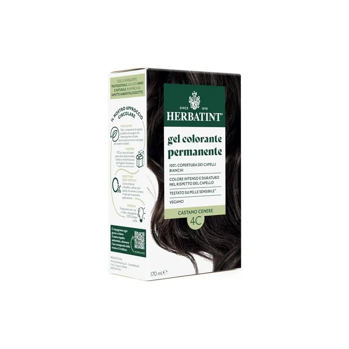 Herbatint Permanent Hair Color Gel 4C Ash Brown 170ml
