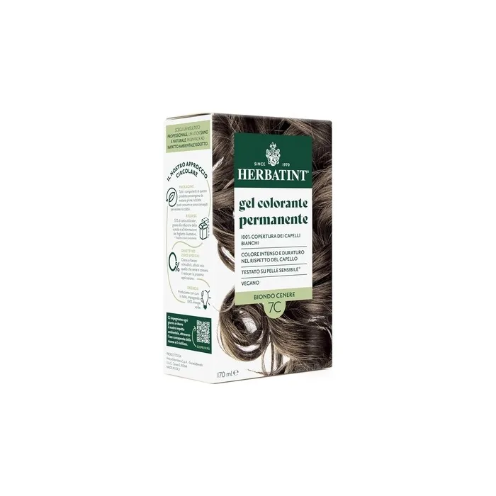 Herbatint Permanent Hair Color Gel 7c Ash Blonde 170ml