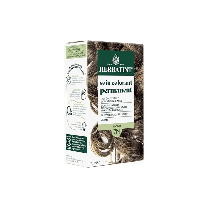 Herbatint Permanent Color Care 170 Ml Hair Colour 7n Blond