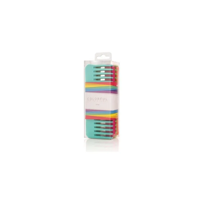 Set of 12 Colorful Rat Tail Detangling Combs - Pack of 12
