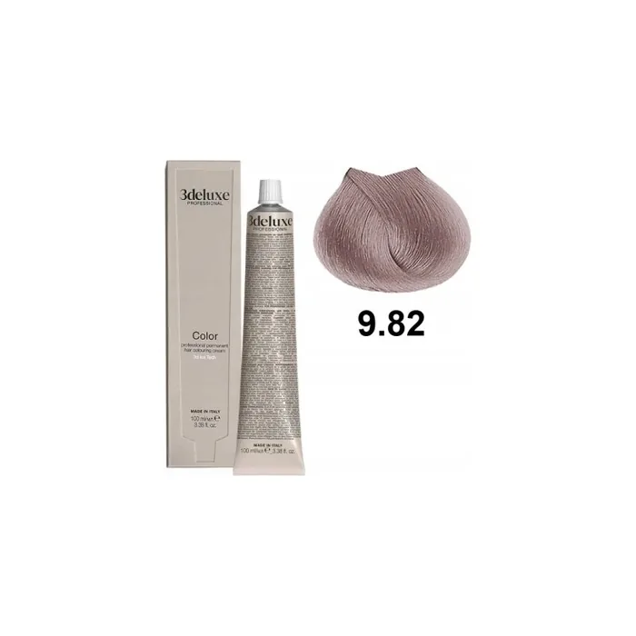 3deluxe Professional Hair Dye 982 Very Light Brown Opalescent Blonde 100ml