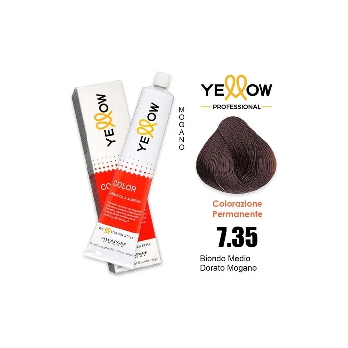 Yellow Alfaparf Yellow Color Permanent 7.35 - 100ml