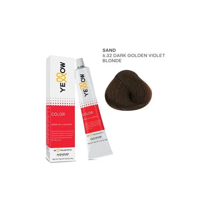 Yellow Color Permanent Hair Color - Nr. 6.32, 100ml