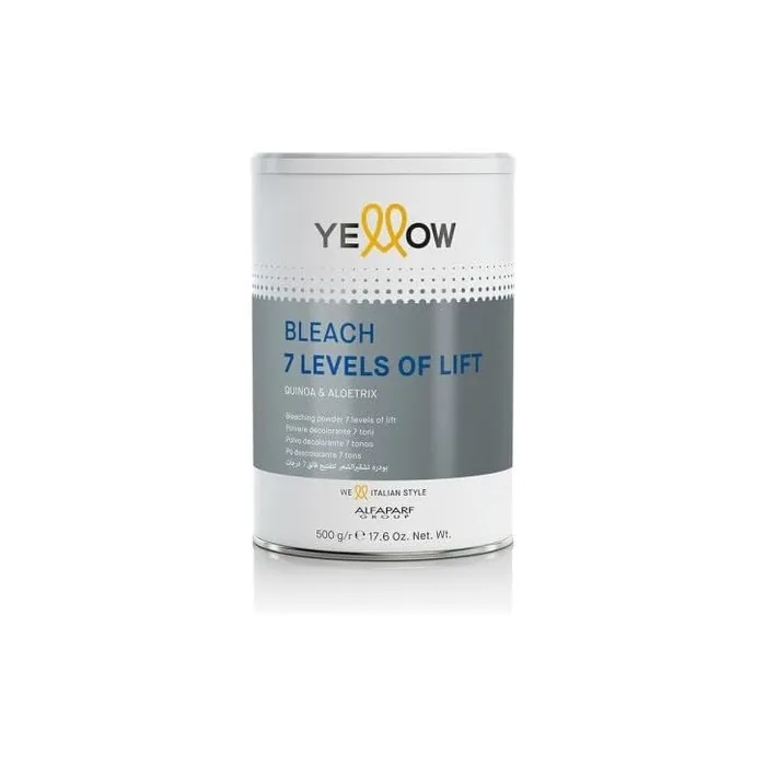Yellow Scalp Bleach 7 Levels of Lift with Purple Pigments 500g