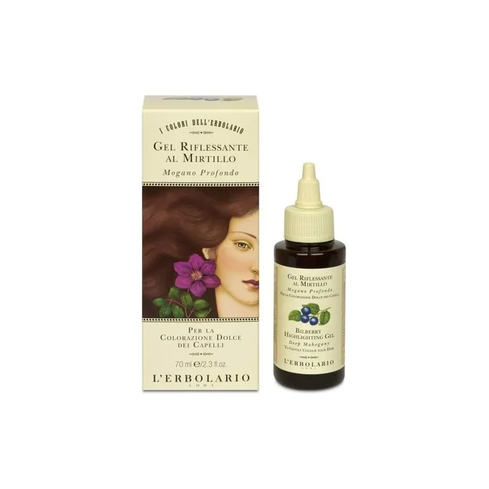 L'Erbolario Hair Colour Gel with Blueberry Deep Mahogany Red 70ml