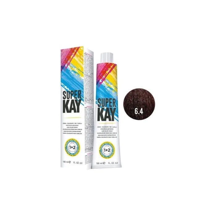 Super Kay Cream Hair Color Enriched with Ultraphlex 6.4 Dark