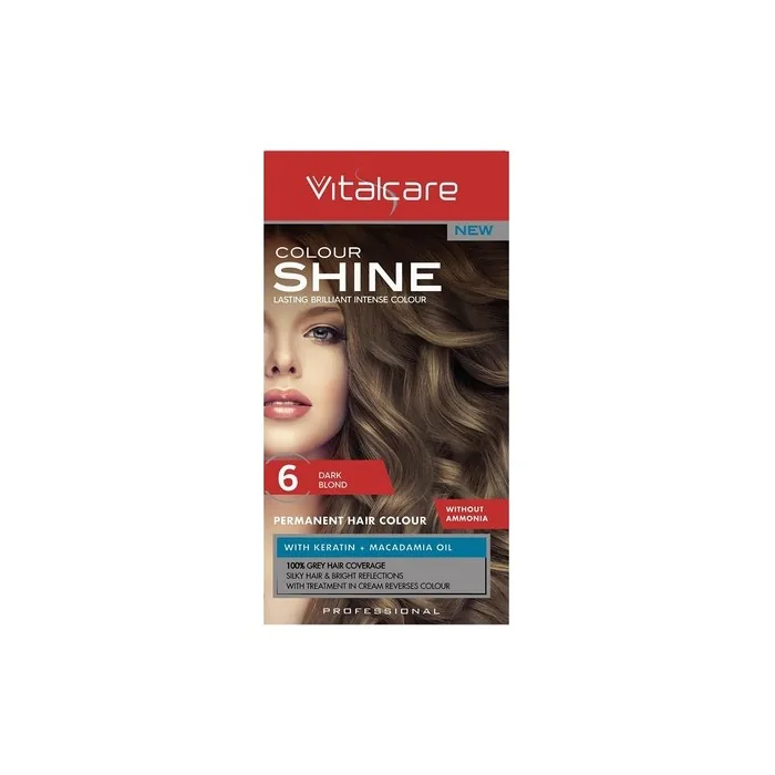 Vitalcare Colour Shine Cream Ammonia-Free with Keratin No. 6 Dark Blonde