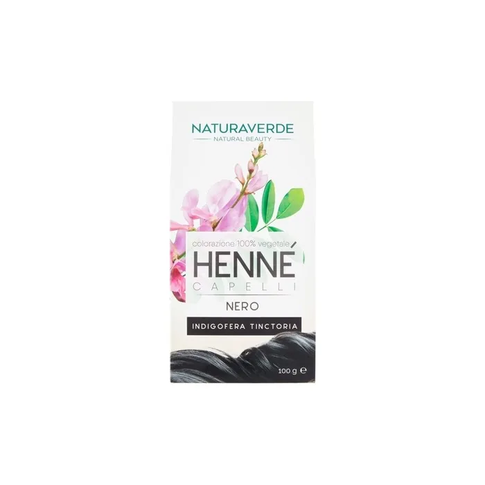 Naturaverde Henna Black Hair Color 100% Plant-Based Professional Hair Color 100g