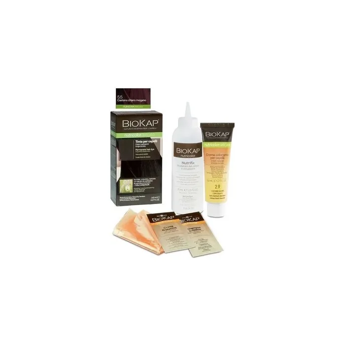 Bios Line Biokap Biokap Nutricolor Delicato 550 Light Chestnut Mahogany Hair Dye 140 Ml
