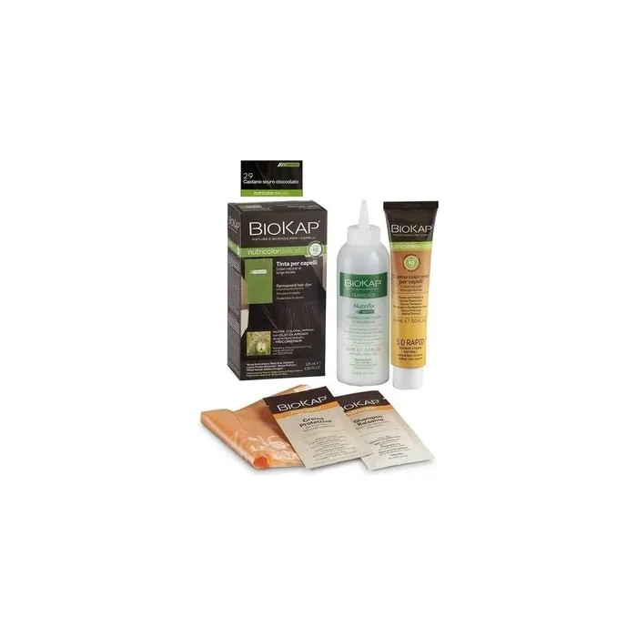 Bios Line Biokap Nutricolor Delicato Rapid Hair Dye 29 Dark Chocolate 135 Ml