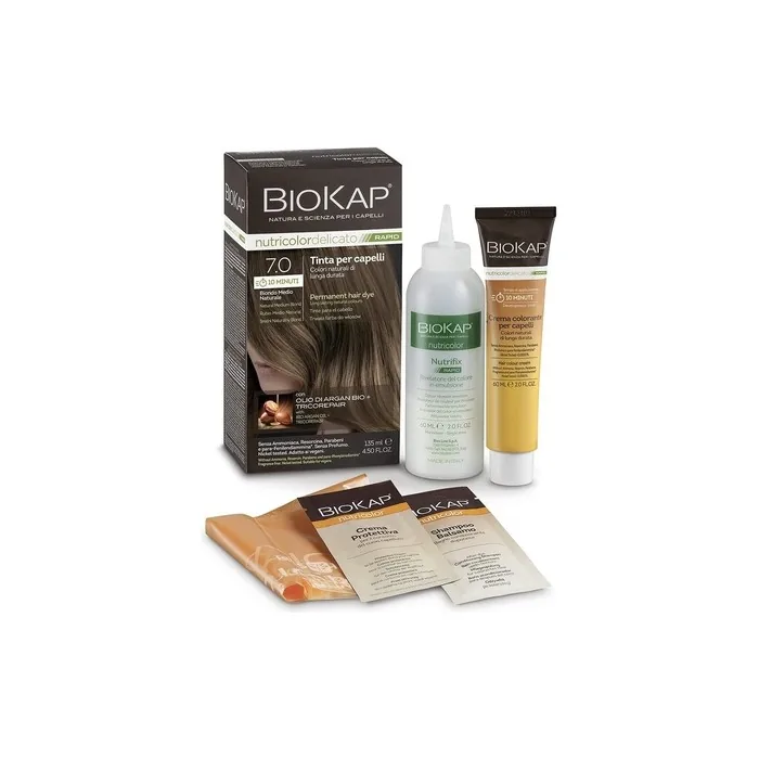 Bios Line Biokap Nutricolor Delicato Rapid Ink 7.0 Medium Natural Blonde 140ml