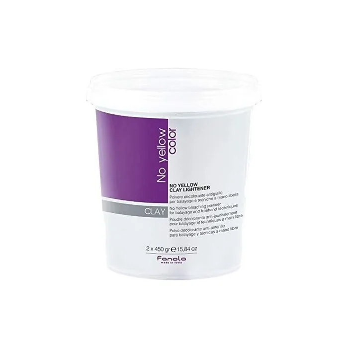 Fanola No Yellow Colour Clay Lightener 450g - Pack of 2
