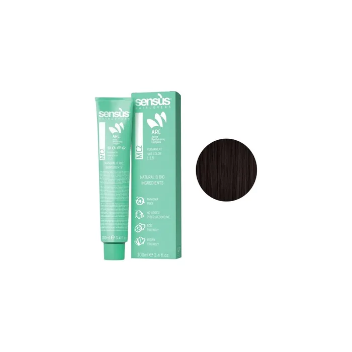 Sensus 4.12 Ash Brown Chestnut Permanent Hair Color 100ml