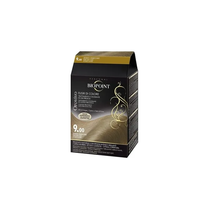 BIOPOINT Orovivo Color 9 Light Blonde Permanent Hair Color Biondo Miele