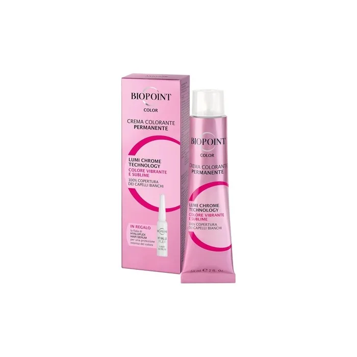 Biopoint Permanent Hair Color Cream 60ml + 1 Ampoule Hyaluplex Hair Serum 3ml - 5.38 Light Brown Chocolate