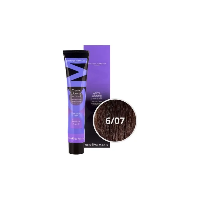 DCM Hair Color Cream Ammonia Free 6/07 Brown 100ml