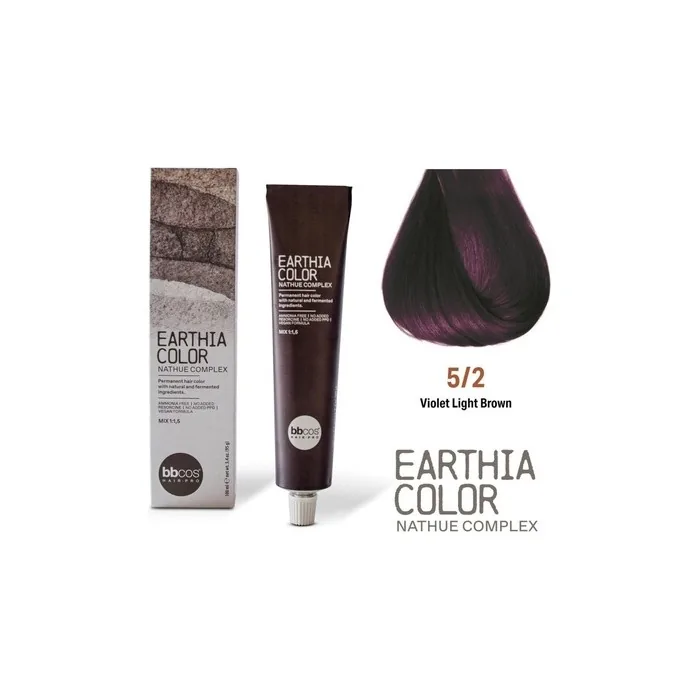 Bbcos Earthia Color Nathue Complex 52 Violet Light Brown 100ml