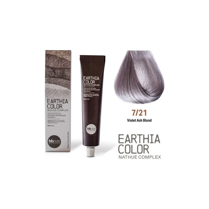Bbcos Earthia Color Nathue Complex 721 Violet Ash Blond 100ml