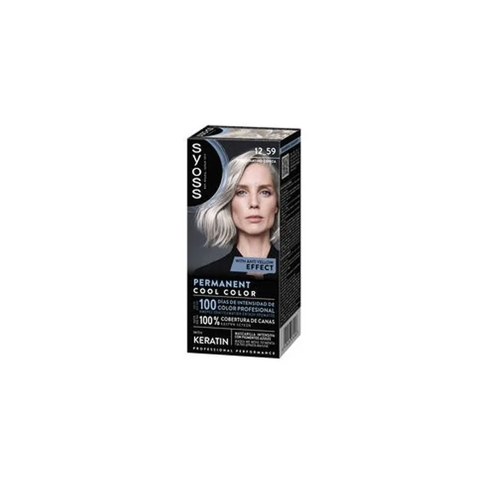 Syoss Permanent Cool Color #12.59 Platinum Ash Blonde 1 Unit