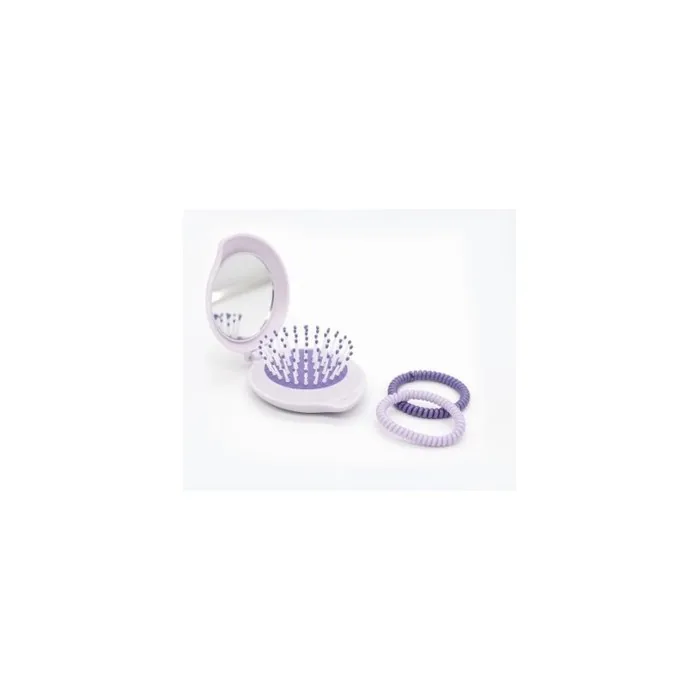 Beter Foldable Brush With Mirror And Hair Ties Reference 03297