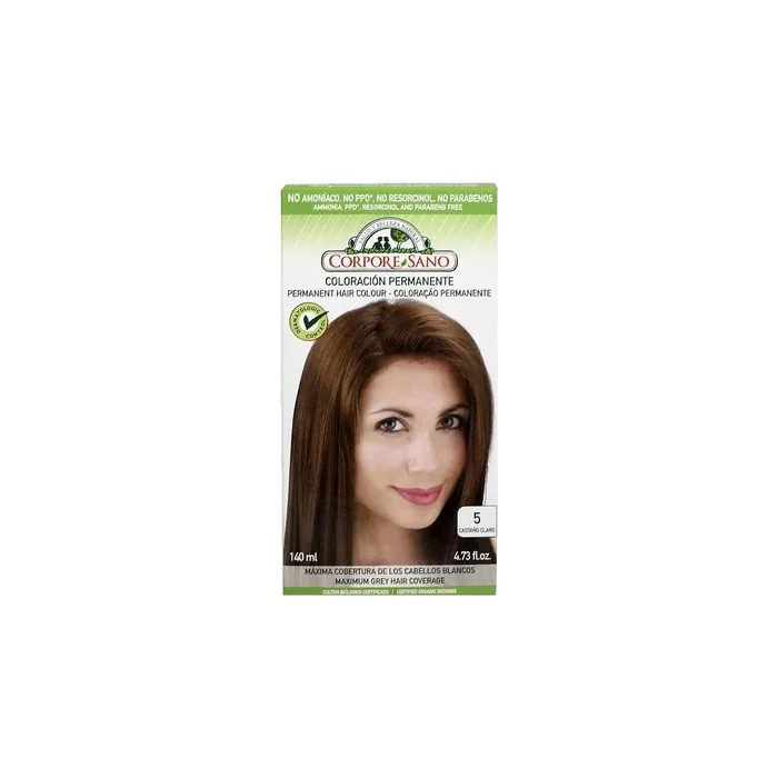 Corpore Sano Permanent Hair Dye No 5 Light Chestnut 140ml