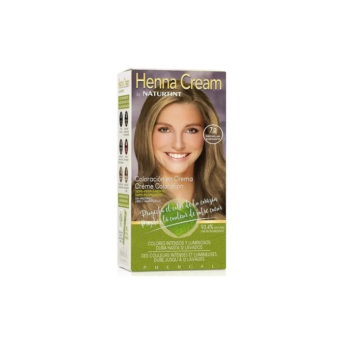 Naturtint Henna Creme Semi-Permanent Hair Dye without Ammonia 110ml 7.0 Hazelnut Blonde